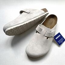 新品 BIRKENSTOCK ビルケンシュトック Boston ボストン スエード レザー サンダル アンティーク ホワイト 42 メンズ 希少カラー 送料無料_画像7