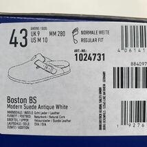 新品 BIRKENSTOCK ビルケンシュトック Boston ボストン スエード レザー サンダル アンティーク ホワイト 43 メンズ 希少カラー 送料無料_画像8