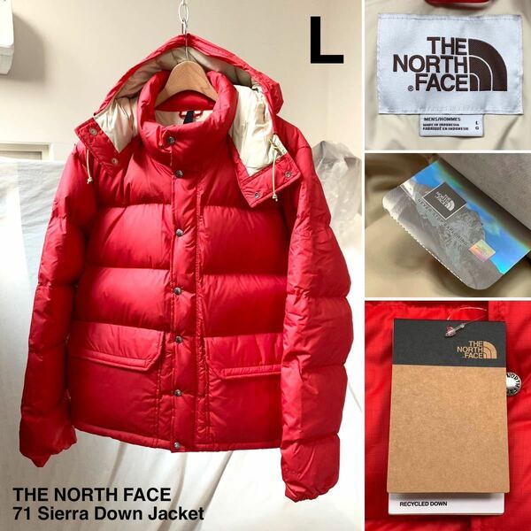 L 新品 THE NORTH FACE ノースフェイス 71 Sierra Down Jacket シエラ ショート ダウン ジャケット 赤 レッド メンズ US 海外企画 送料無料