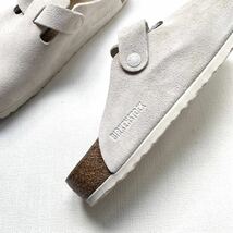 新品 BIRKENSTOCK ビルケンシュトック Boston ボストン スエード レザー サンダル アンティーク ホワイト 42 メンズ 希少カラー 送料無料_画像5