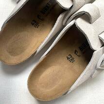 新品 BIRKENSTOCK ビルケンシュトック Boston ボストン スエード レザー サンダル アンティーク ホワイト 43 メンズ 希少カラー 送料無料_画像4