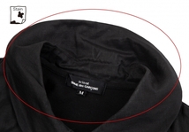 トリココムデギャルソンtricot COMME des GARCONS ニットフリル装飾七分袖ラウンドカラーシャツ 黒M 【レディース】_画像4