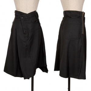  Junya Watanabe Comme des Garcons wool repeated construction design skirt black S [ lady's ]