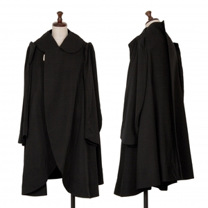  Comme des Garcons COMME des GARCONS wool gyaba round color 2 next origin coat black XS [ lady's ]