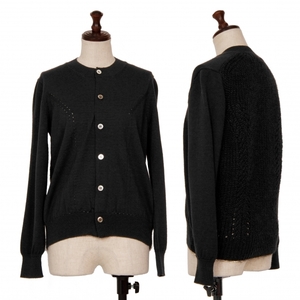  Toriko Comme des Garcons tricot COMME des GARCONS back low gauge switch knitted cardigan black S [ lady's ]