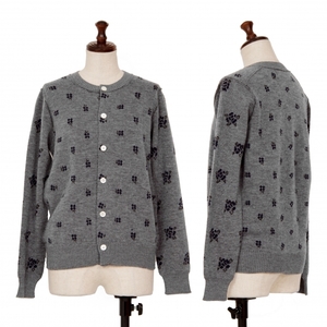  Toriko Comme des Garcons flower Jaguar do inside out knitted cardigan gray S rank [ lady's ]