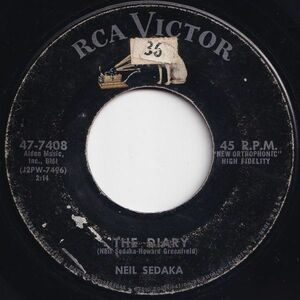 Neil Sedaka The Diary / No Vacancy (I'm Walkin' 'Round) RCA Victor US 47-7408 204359 R&B R&R レコード 7インチ 45