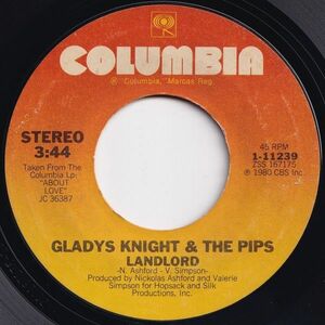 Gladys Knight Landlord / We Need Hearts Columbia US 1-11239 204383 SOUL DISCO ソウル ディスコ レコード 7インチ 45