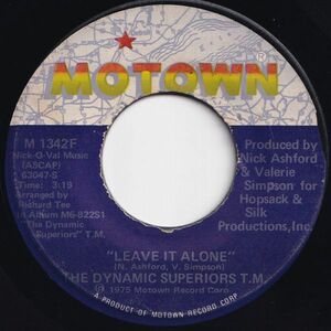 Dynamic Superiors Leave It Alone / One-Nighter Motown US M 1342F 204411 SOUL ソウル レコード 7インチ 45