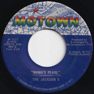 Jackson 5 Mama's Pearl / Darling Dear Motown US M 1177 204408 SOUL ソウル レコード 7インチ 45