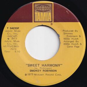 Smokey Robinson Sweet Harmony / Want To Know My Mind Tamla US T 54233F 204436 SOUL ソウル レコード 7インチ 45