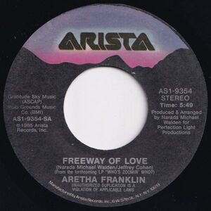 Aretha Franklin Freeway Of Love / Until You Say You Love Me Arista US AS1-9354 204570 DISCO ソウル ディスコ レコード 7インチ 45