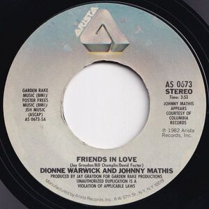 Dionne Warwick, Johnny Mathis Friends In Love / What Is This Arista US AS 0673 204565 SOUL ソウル レコード 7インチ 45