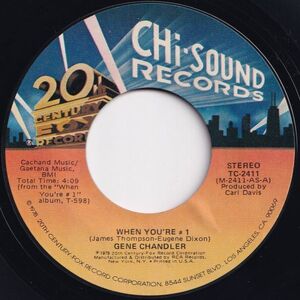 Gene Chandler When You're #1 / I'll Remember You 20th Century Fox US TC-2411 204627 ソウル ディスコ レコード 7インチ 45