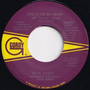 Rick James She Blew My Mind (69 Times) / (Instrumental) Gordy US 1646GF 204694 SOUL FUNK ソウル ファンク レコード 7インチ 45