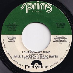 Millie Jackson, Isaac Hayes I Changed My Mind / Do You Wanna Make Love Spring US PD 2036 204741 SOUL ソウル レコード 7インチ 45