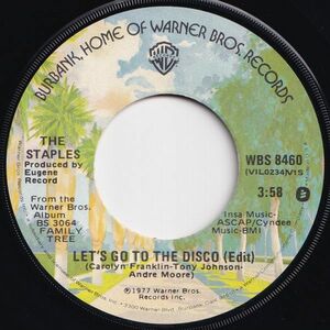 Staples Let's Go To The Disco / See A Little Further Warner Bros. US WBS 8460 204759 ソウル ディスコ レコード 7インチ 45