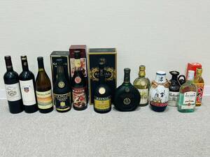 【BW 1322a】1円～ お酒まとめ CAMUS MAJOR RAYNAL ナポレオン バランタイン 他 ブランデー ウイスキー ハブ酒 ワイン 未開栓 現状品