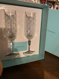 TIFFANY ティファニー フローレット ペアシャンパングラス　廃盤品　シャンパングラス TIFFANY&Co ワイングラス 箱付き クリスタル 