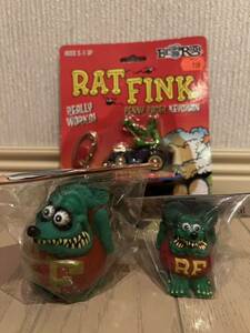 レア！2002 ラットフィンク フィギュア3体セット RATFINK EDROTH MOONEYES エドロス ムーンアイズ