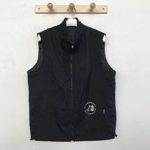 Black＆White SPORTSWEAR ブラック＆ホワイト メンズ リバーシブル ナイロンフルジップベスト 良品 size L_画像2