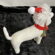 【宅コン】クリスマス装飾品 白い犬 ウィンターシーズン 冬用飾り ダックス？ラブラドール？ サンタクロース_画像8