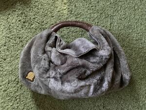 ADMJ accessory sowa* beautiful goods mouton handbag tote bag fur gray one shoulder 