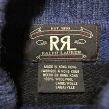 RRL　三つ星タグ　黒タグ　セーター　ニット　ボーダー　ダブルアールエル　ラルフローレン　黒青　古着　eBay　イーベイ　メルカリ_画像2