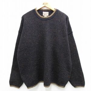 XL/古着 ウールリッチ 長袖 セーター メンズ 00s クルーネック 黒系他 ブラック 23nov17 中古 ニット トップス