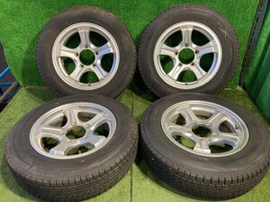 ◆溝あり 21年 WEDS キラーフォース アルミホイール スタッドレスタイヤ 16インチ 4本 5.5J +22 PCD139.7 5穴 175/80R16 BS ジムニー K141