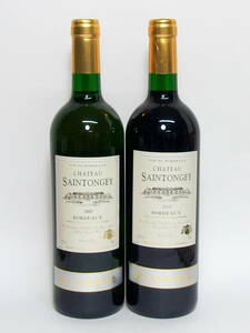 ■CHATEAU SAINTONGEY シャトー サンオンジュ ボルドー ルージュ 2000/ボルドー ブラン 2002 ワイン 750ml 計2本セット■