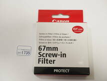 ◆カメラ1735◆ レンズ保護（レンズプロテクター） Canon 67mm PROTECT Canon キャノン 未使用に近い美品 ～iiitomo～_画像9