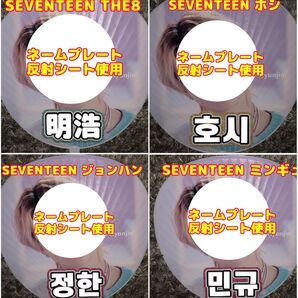 SEVENTEEN うちわ文字 反射シート使用 ネームプレート ミニサイズ