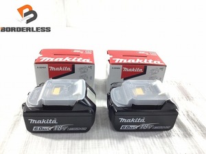 ☆未使用品2個セット☆makita マキタ 18V 6.0Ah 純正リチウムイオンバッテリー BL1860B リチュウムイオン電池 蓄電池 残量表示付 81411