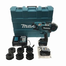 ☆中古品☆makita マキタ 18V 充電式鉄筋結束機 TR180DRGX バッテリー2個(6.0Ah) 充電器 タイワイヤ6個 ケース付 リバータイア 79762_画像3