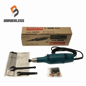 ☆極美品☆ makita マキタ 100V 6㎜ ミニグラインダー モデル906 金属研磨 仕上げ 修理 面取り 加工 ダイグラインダー ミニルーター 81008