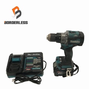 ☆中古品☆makita マキタ 40Vmax 震動ドライバドリル HP001G バッテリー(BL4025) 充電器付き 電動工具 ドリルドライバー 80754