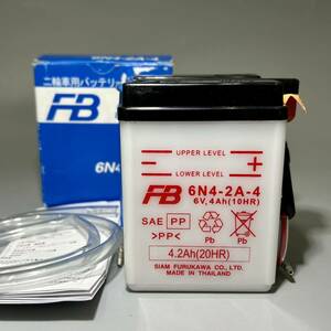 【未使用】6N4-2A-４　古河電池 FB モンキー ジャズ ダックス シャリー スーパーカブ ベンリィ XL250S CD50