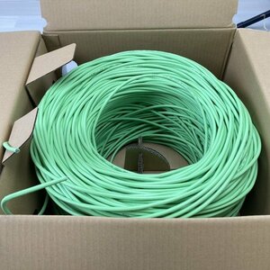 TSUNET-1000E AWG24-4P CAT6 LANケーブル うす緑 300m 通信興業 【未使用 開封品】 ■K0039616