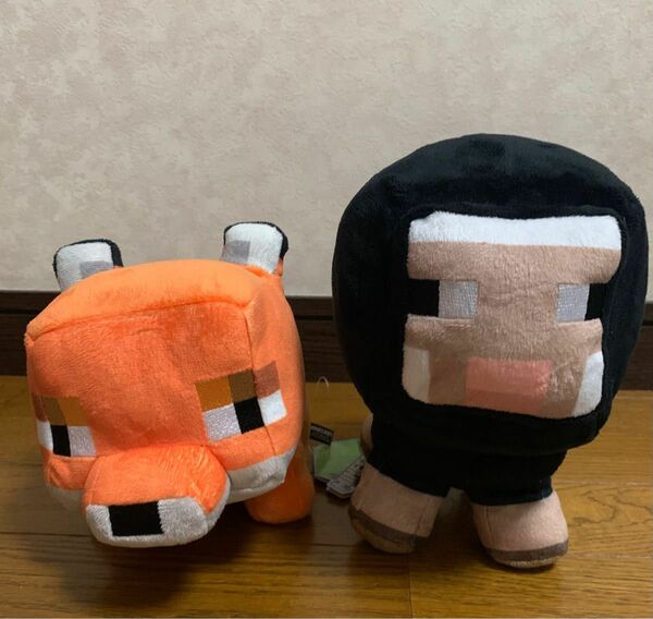 マインクラフト　ベビーぬいぐるみキツネ、ヒツジ　セット