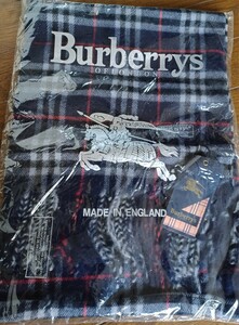 未使用 Burberrys マフラー ラムウール100％ バーバリーズ イングランド製 バーバリー チェック Burberrys OF LONDON MADE IN ENGLAND