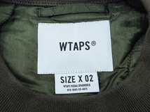 極美品 19AW WTAPS WLS / JACKET NYLON RIPSTOP キルティング プルオーバー ジャケット M OD OLIVE DRAB オリーブ ドラブ ダブルタップス F_画像4