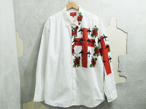 新品 XL 23SS 定価25300円 Supreme Destruction of Purity Shirt シャツ Sue Clowes 白 ホワイト White 十字架 シュプリーム F