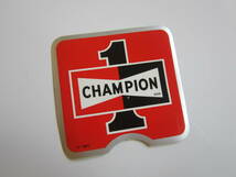 CHAMPION 1 スパークプラグ チェッカーフラッグ チャンピオン 旧車 ステッカー/当時物 自動車 バイク デカール ① S86_画像3