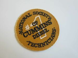 ビンテージ CUMMINS DIESEL 1 NATIONAL SOCIETY TECHNICIANS カミンズ ディーゼル ワッペン/自動車 バイク レーシング 古着 アメカジ 156