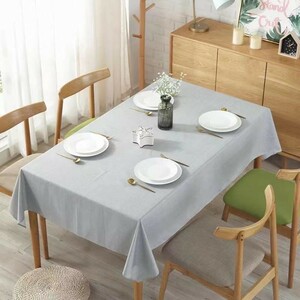  new goods tablecloth 130*180 gray color simple water repelling processing heat-resisting plain Northern Europe manner 