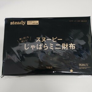 steady 2023年12月号　付録　スヌーピー じゃばら ミニ財布