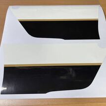送料無料 ZRX1200R 後期 ZRX1100 フロント ビキニ カウル　デカール　ステッカー　黒白 左右セット カワサキ 400 ブラック ホワイト_画像1