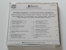 【SANYO JAPANプレス/84年EU盤】Posaunenmusik Des Barock/ Musique Baroque Pour Trombones/ Slokar Posaunenquartett CLAVES CD50-8402_画像2