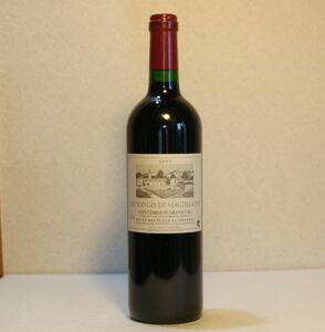 （赤ワイン）レ・ソンジュ・ド・マグドレーヌ２００７　Les Songes de Magdelaine Saint-Emilion 13% 750ml フランス　f553